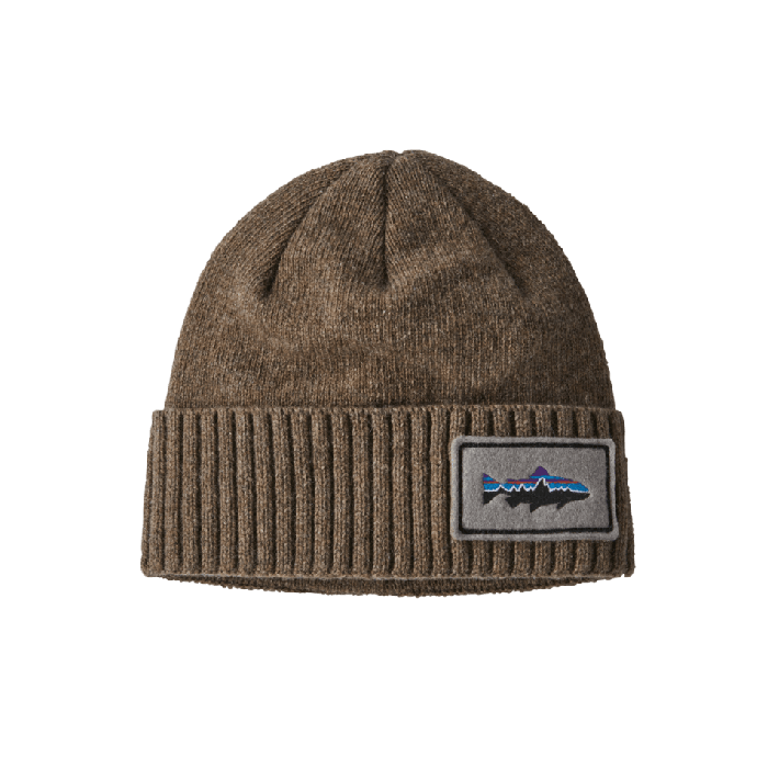 Kapa Brodeo Beanie (Fitz Roy Trout Patch: Ash Tan)