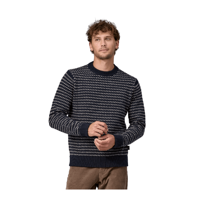 Moški volnen pulover RECYCLED WOOL-BLEND SWEATER (Classic Navy)