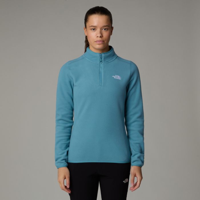 Ženski flis 100 GLACIER 1/4 ZIP (ALGAE BLUE)