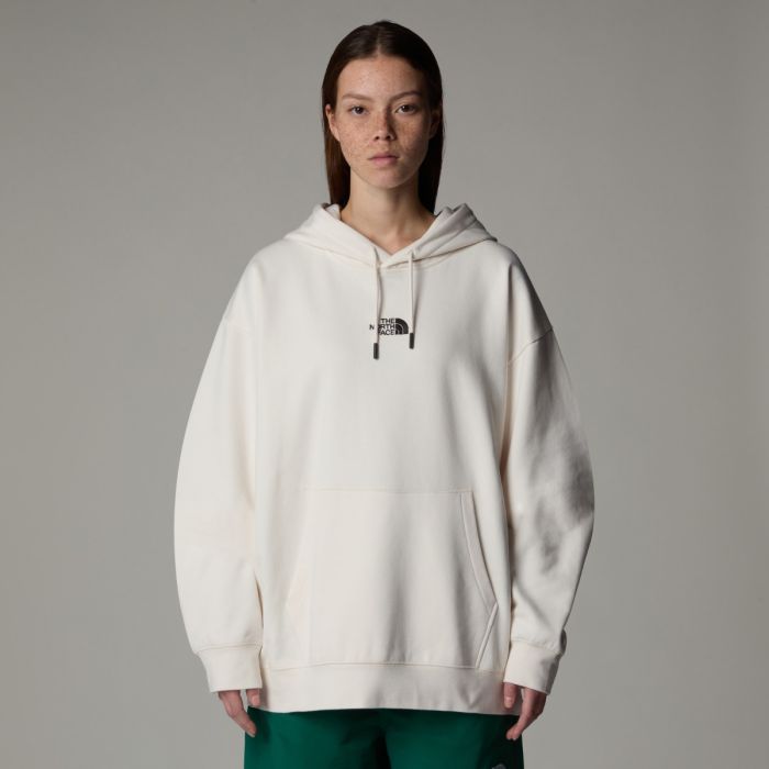 Ženski pulover s kapuco ESSENTIAL OVERSIZE (WHITE DUNE)